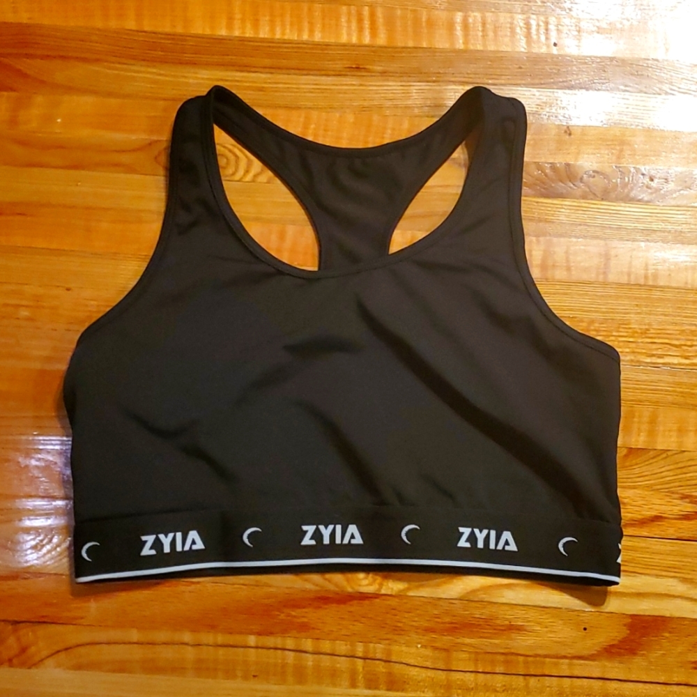 Zyia Black Comfort Racer Bra